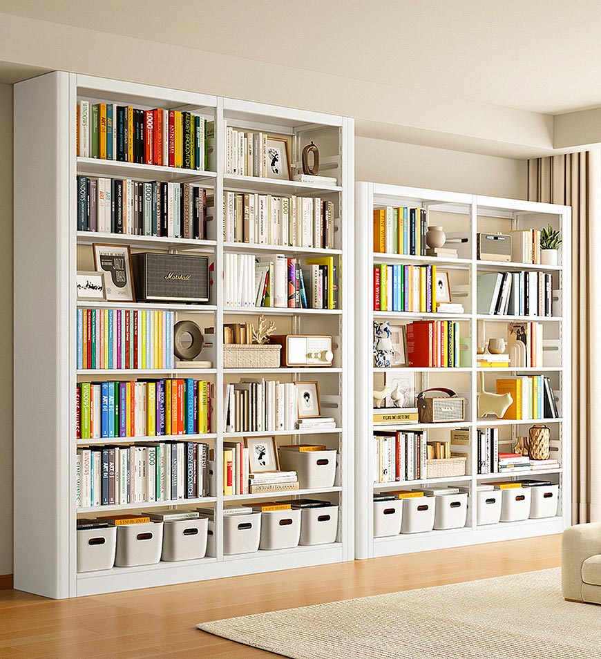 BlushBite® Heavy Duty Metal Adjustable Bookshelf F214