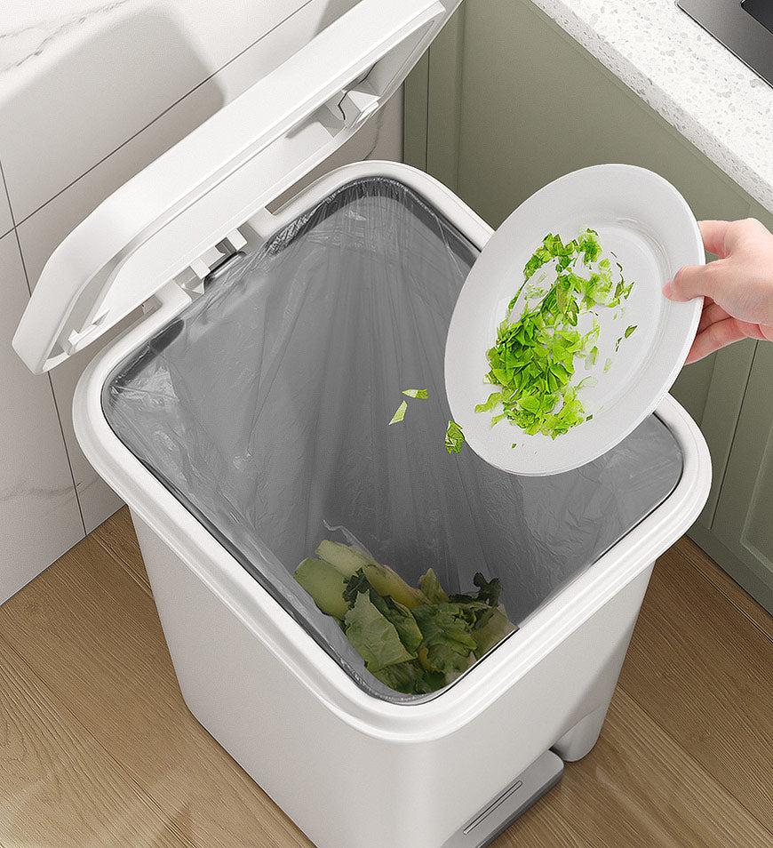 BlushBite® Two Pack Trash Can Set with Pedals Z40