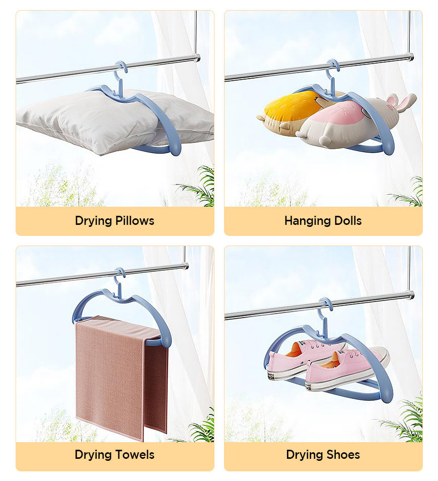 BlushBite® Colourful Light Weight Durable Non-Slip Clothes Hangers Z83