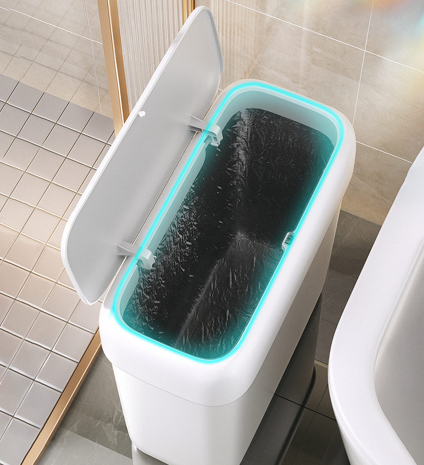 BlushBite® Narrow Bathroom Trash Can with Lid Z39