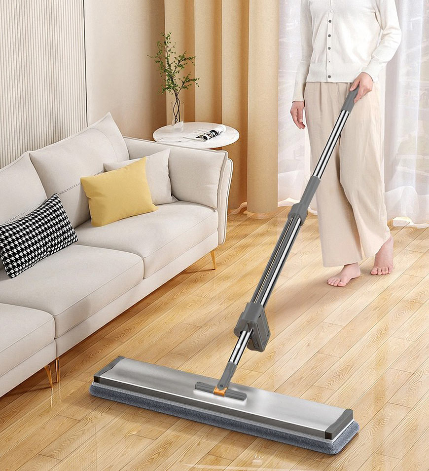 BlushBite® Flat Professional Cotton Mop With 2 Mop Pads Z12