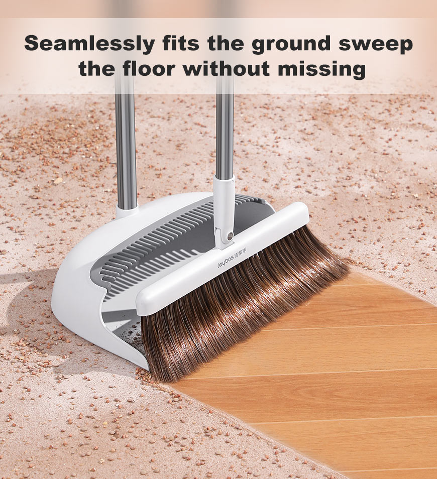 BlushBite® Broom and Dustpan Set with 130 cm Adjustable Long Handle Z158