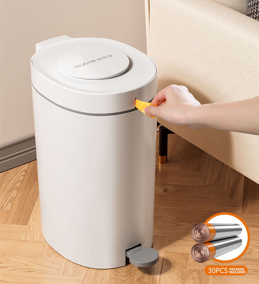 BlushBite® Drawstring Packaging With Hand-Pedal Opening Trash Can