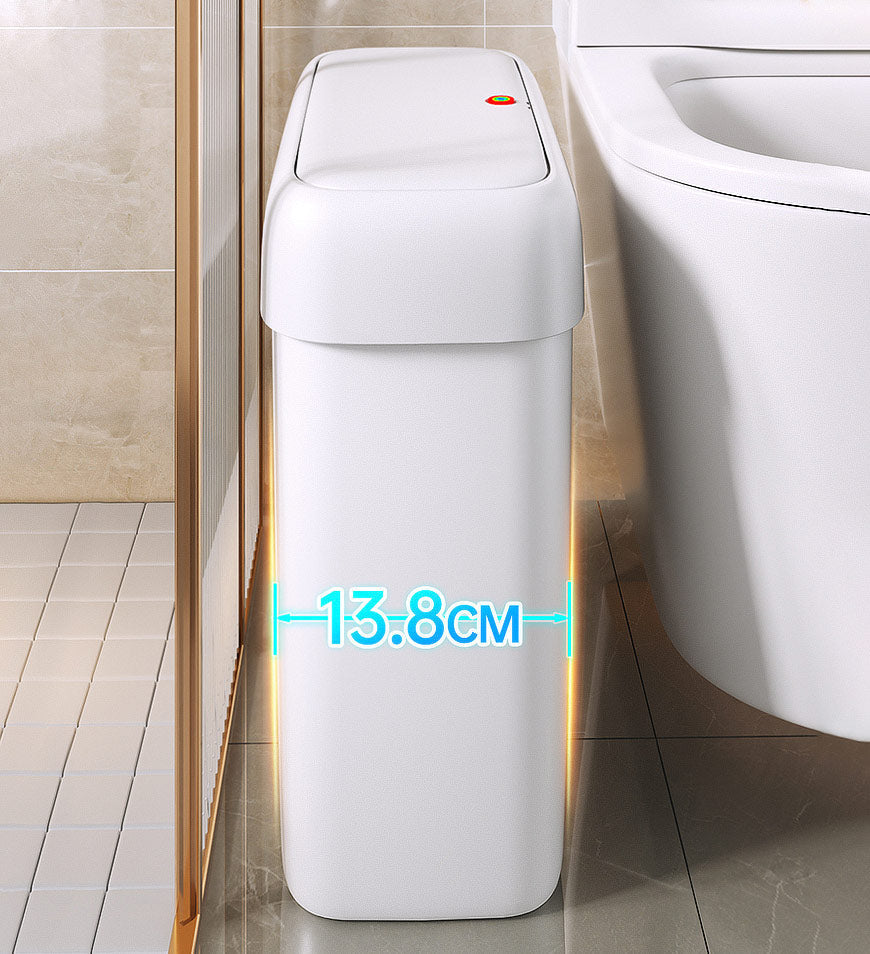 BlushBite® Narrow Bathroom Trash Can with Lid Z39