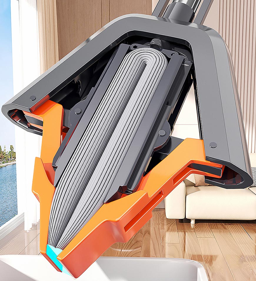 BlushBite® Six Level Full Wrap Squeezing Bull Sponge Mops Z170