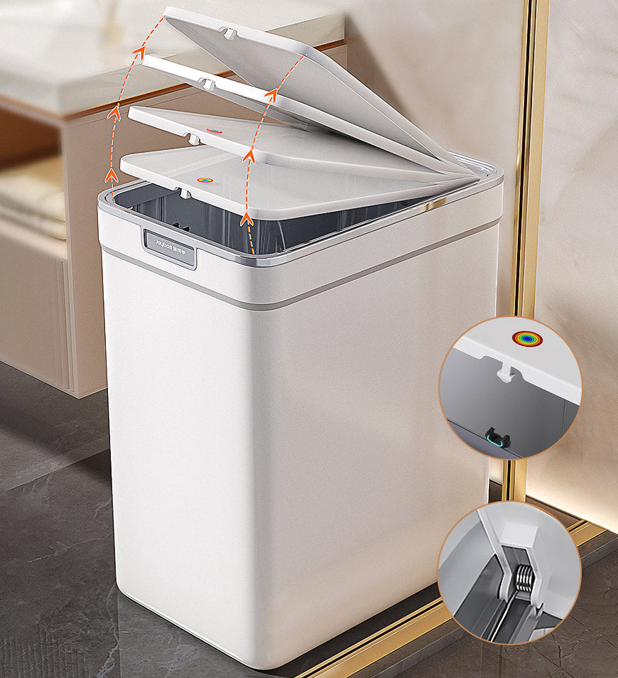 BlushBite® 14L Trash Can with Press Type Lid for Bathroom Slim Z161