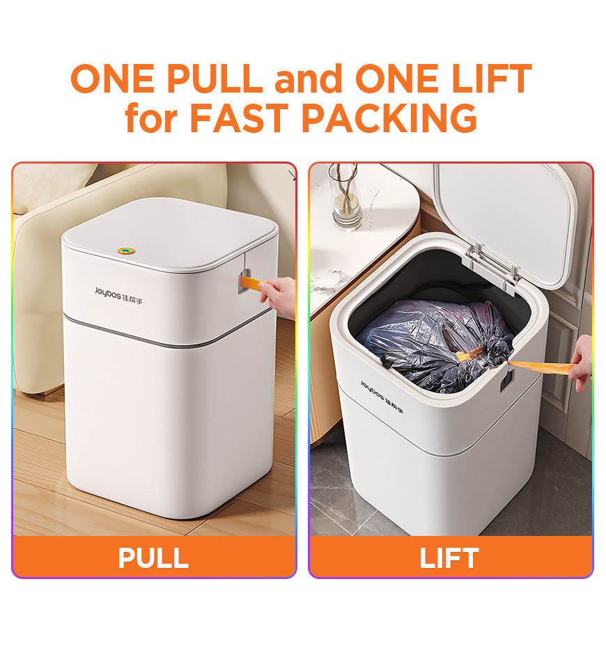 BlushBite® 3.3Gal Press Trash Can With Auto Packaging Z124