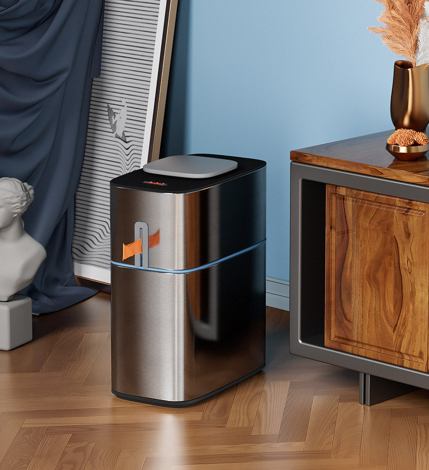 BlushBite® 4.5 GalStainless Steel Automatic Touchless Infrared Motion Sensor Trash Can
