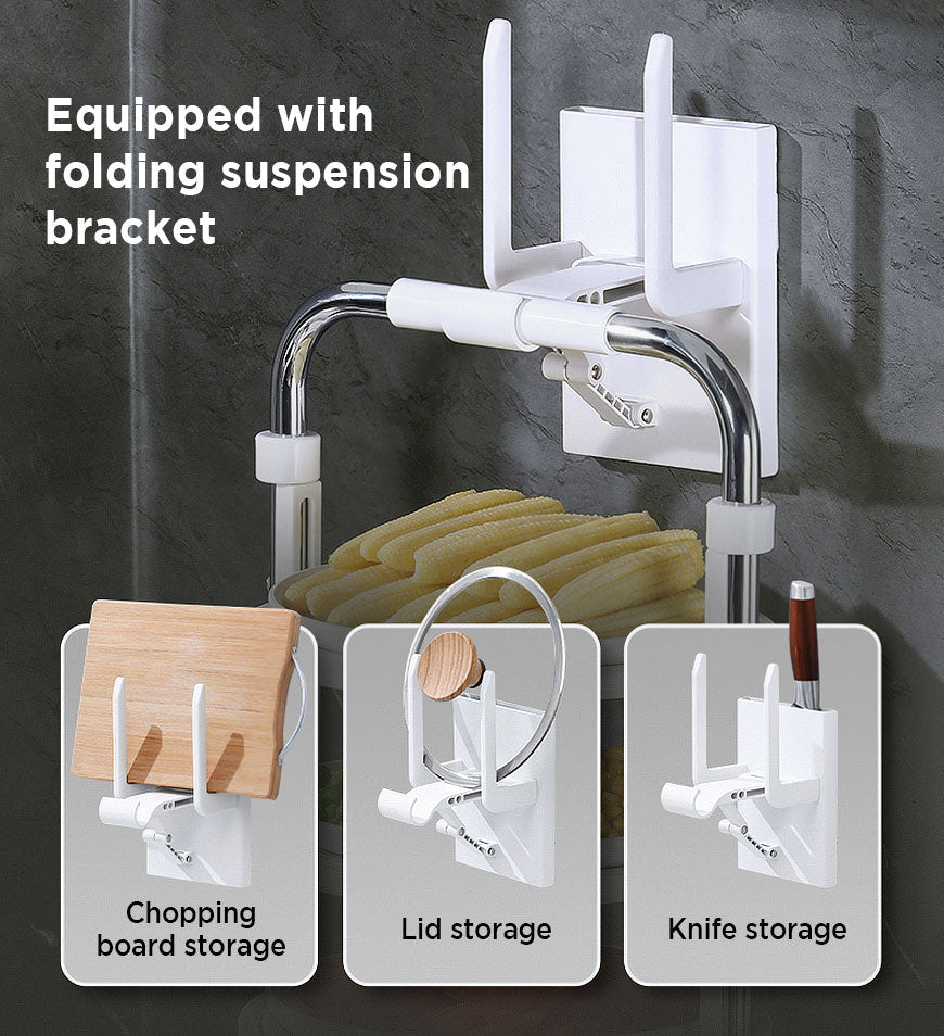BlushBite® 5 Tier Vegetable Storage Tray Plate Rack for Kitchen Counter F76