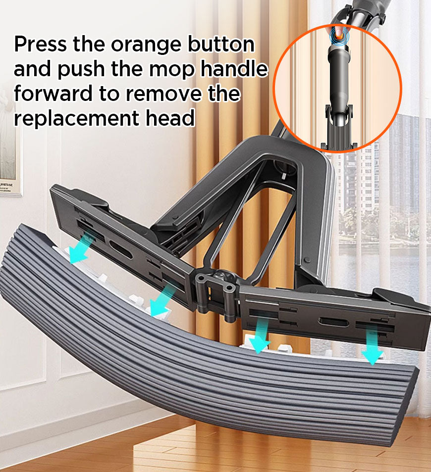 BlushBite® One Click Press Hands Free Wash Sponge Mops Z169