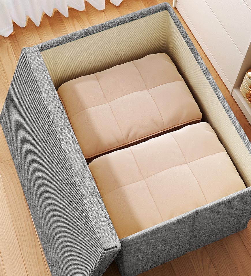 BlushBite® Foldable Storage Bins with Lids Gray 2 Pcs F230