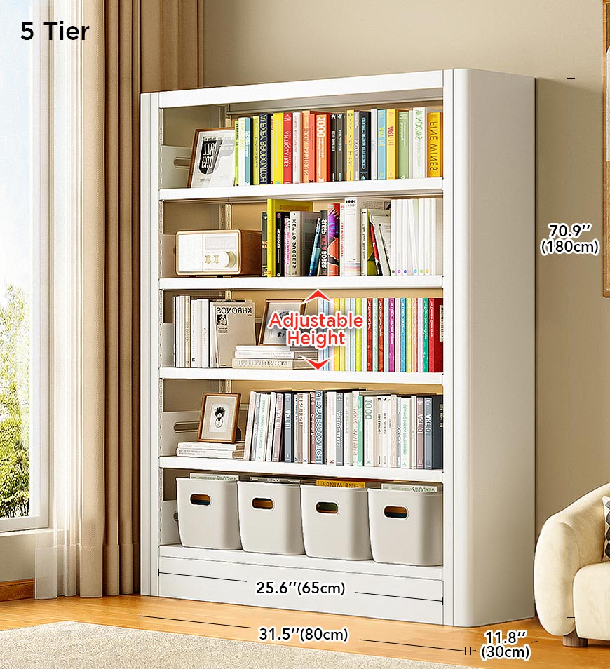 BlushBite® Heavy Duty Metal Adjustable Bookshelf F214