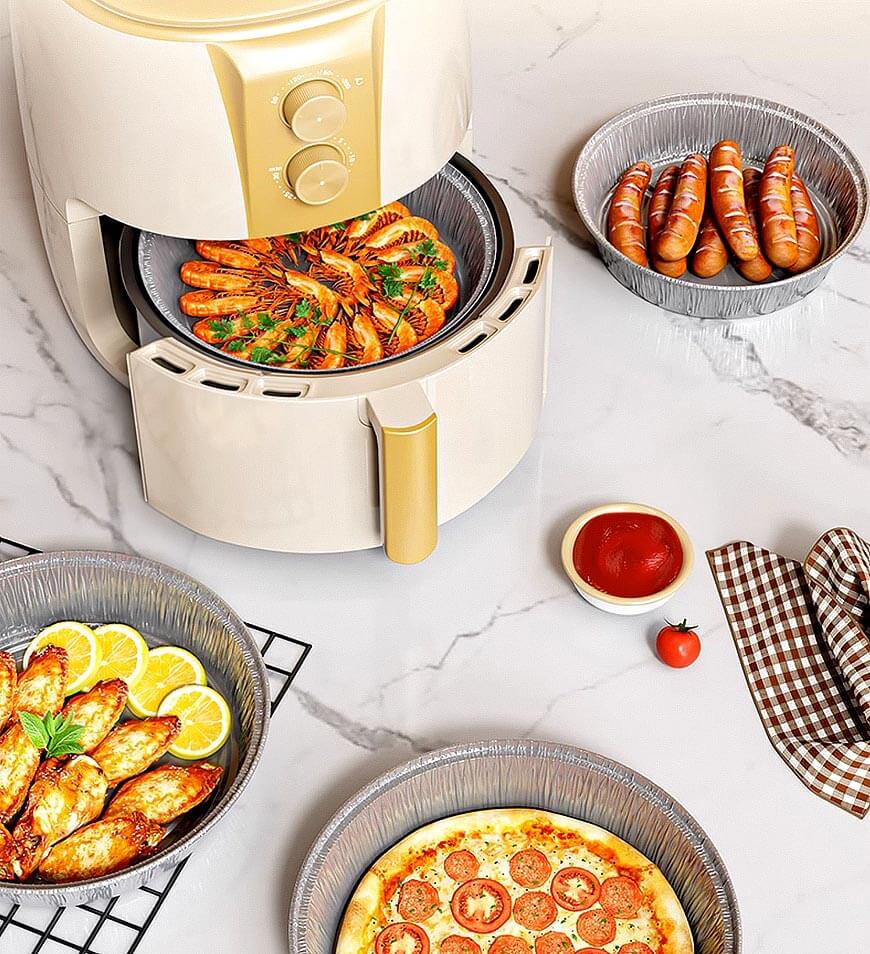 BlushBite® Round Aluminum Air Fryer Trays F53