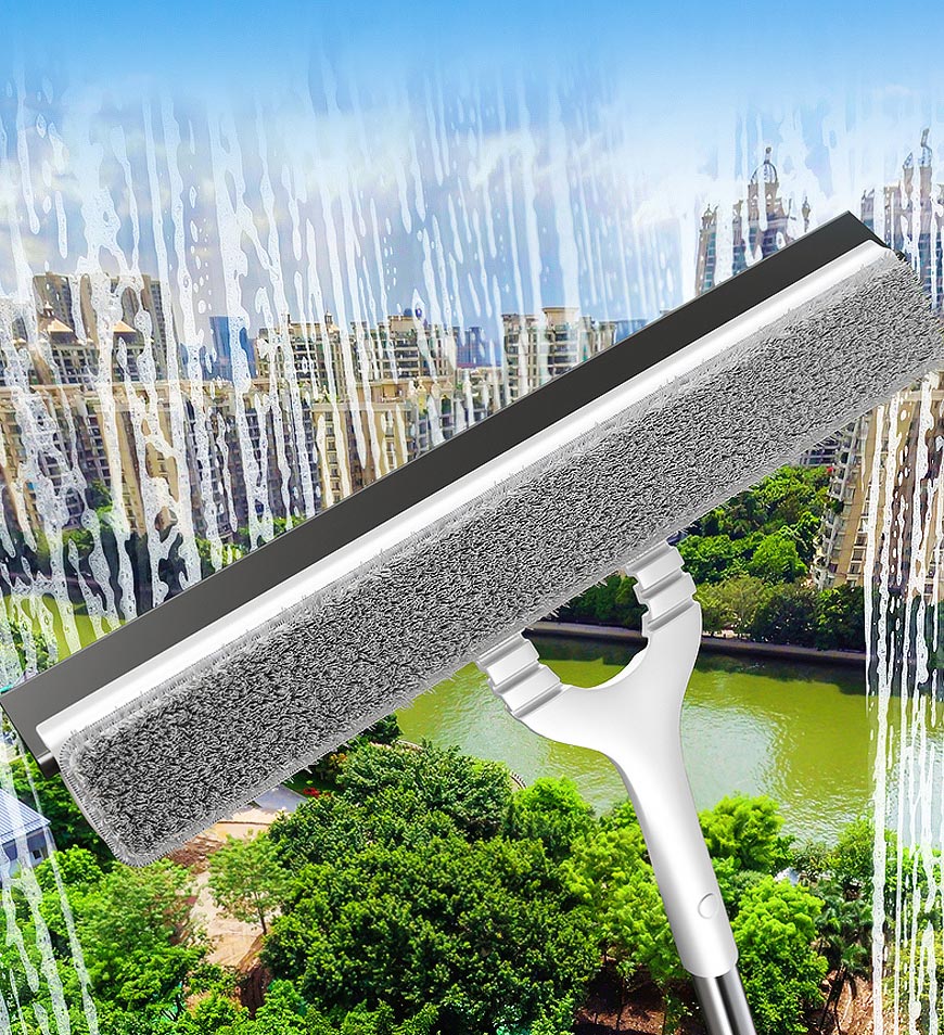 BlushBite® 2 In 1 Window Cleaning Combo Tool With 43 Inch Extension Pole Z34