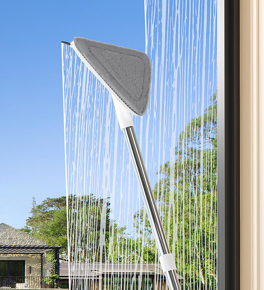 BlushBite® Long Handled Wall Cleaner with Microfiber and Chenille Pad Z138