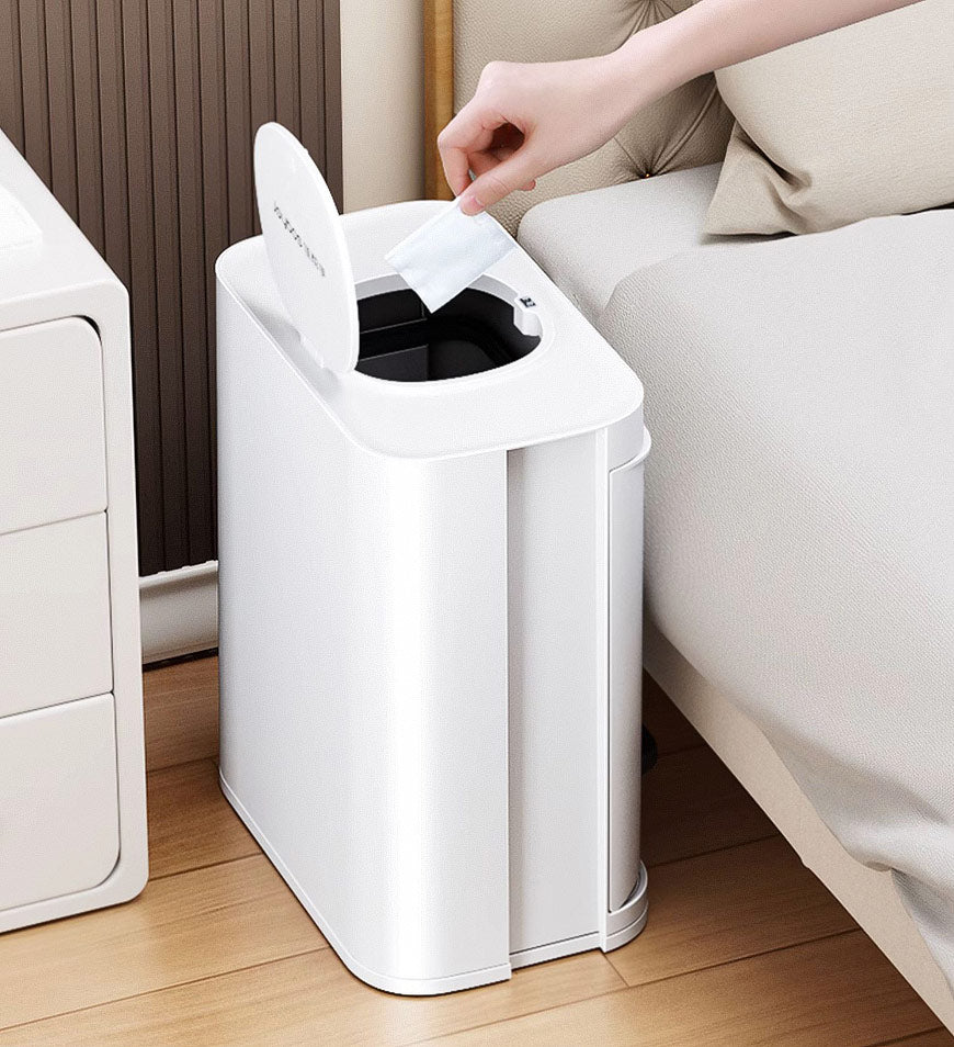BlushBite® 4.2 Gal Step Trash Can with Small Lid and Hand Free Foot Pedal
