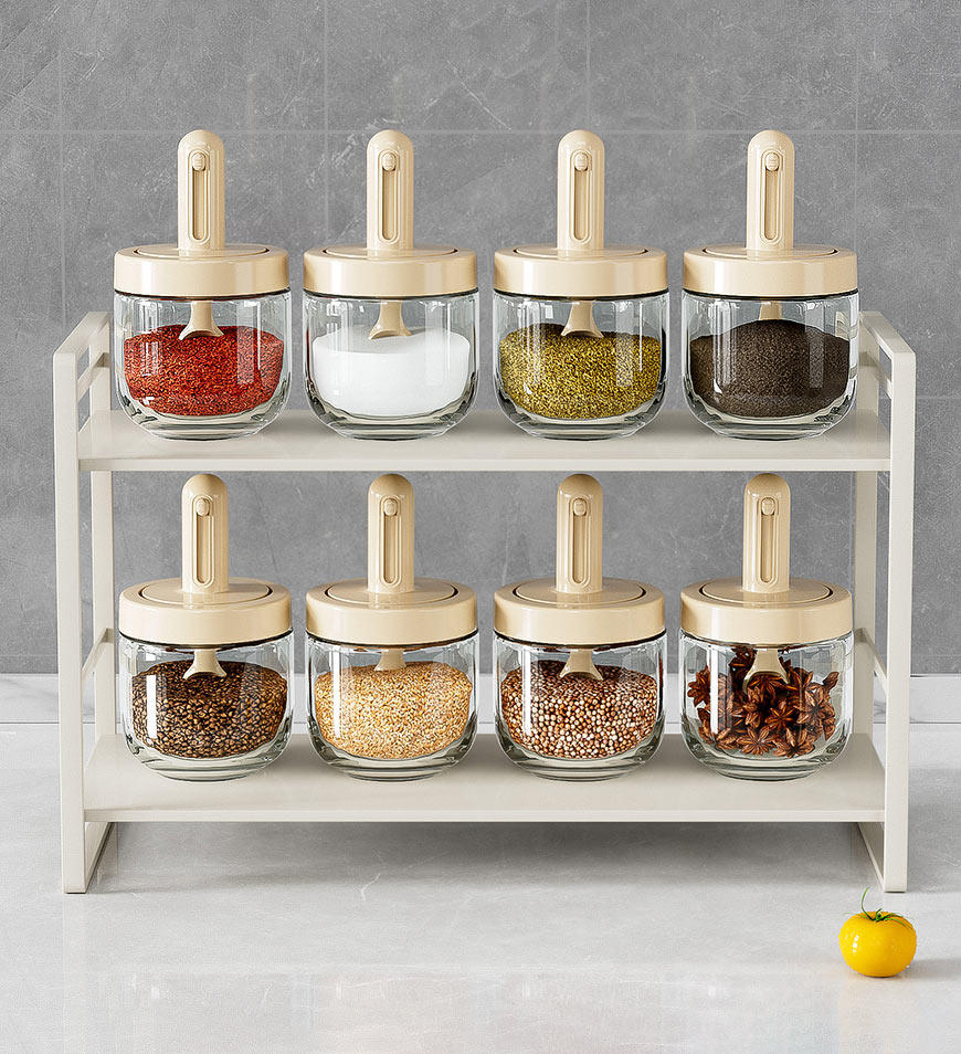 BlushBite® Retractable Bottle-Tight Glass Seasoning Jar F123