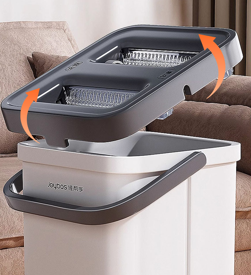BlushBite® Hands Free Flat Mop And Bucket Set With Wringer System Z87