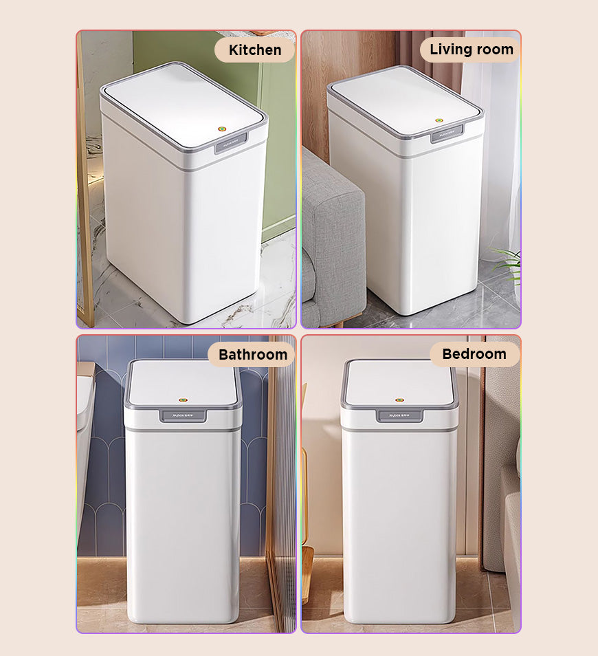 BlushBite® 14L Trash Can with Press Type Lid for Bathroom Slim Z161