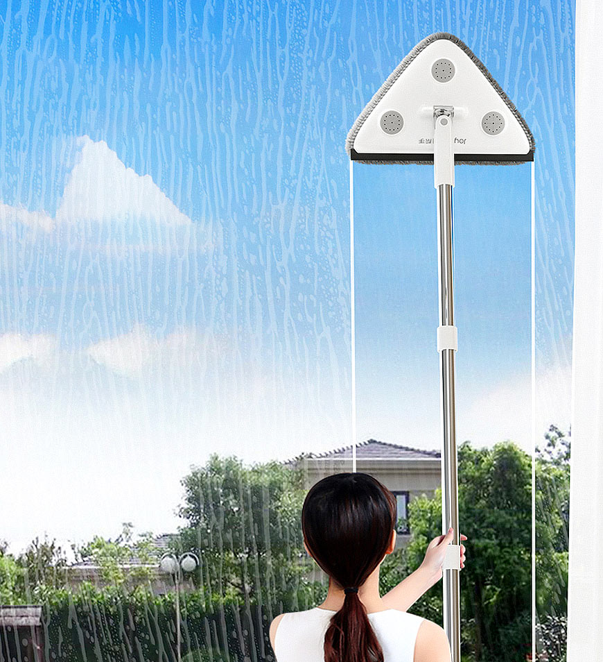 BlushBite® Long Handled Wall Cleaner with Microfiber and Chenille Pad Z138