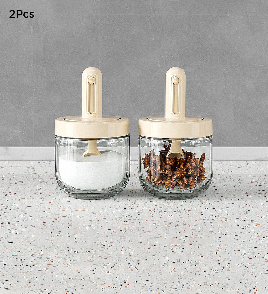 BlushBite® Retractable Bottle-Tight Glass Seasoning Jar F123