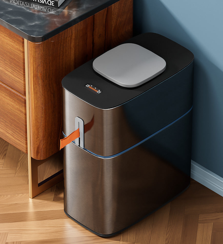 BlushBite® 4.5 GalStainless Steel Automatic Touchless Infrared Motion Sensor Trash Can
