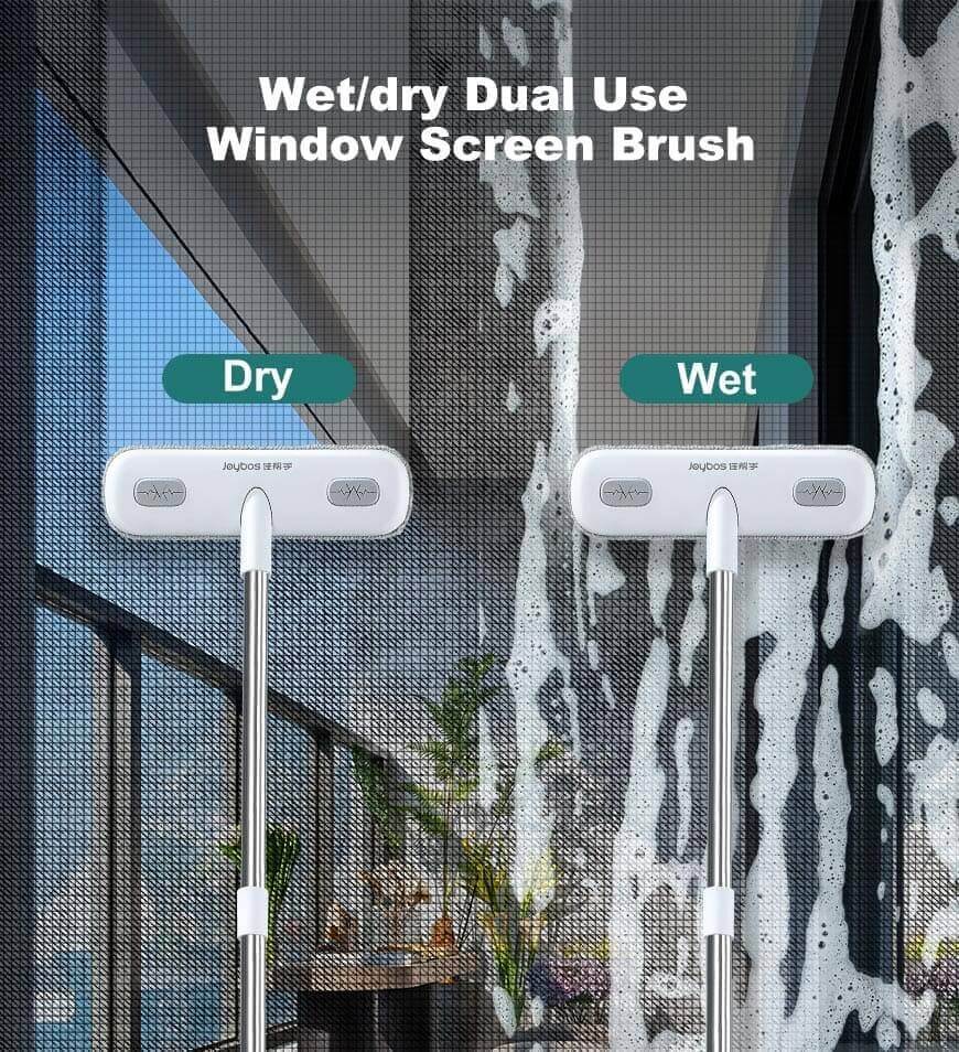 BlushBite® 2 in 1 Extended Cleaning Brush for Window Screens, Carpets, Sofas Z89