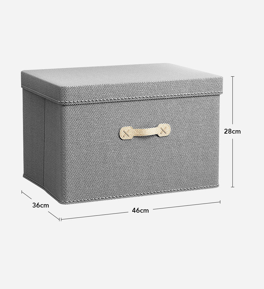 BlushBite® Foldable Storage Bins with Lids Gray 2 Pcs F230
