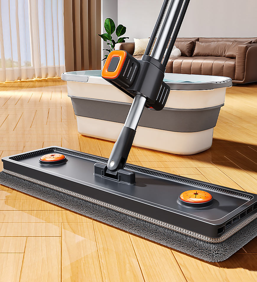 BlushBite® Household Hands Free Flat Floor Mop With Wringer Set Z99
