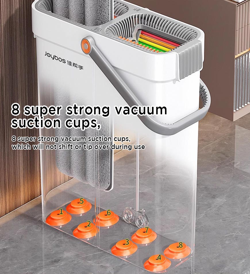 BlushBite® 2 Pcs Large Flat Floor Mop and Bucket Set With Upgrade Wringer Set Z41