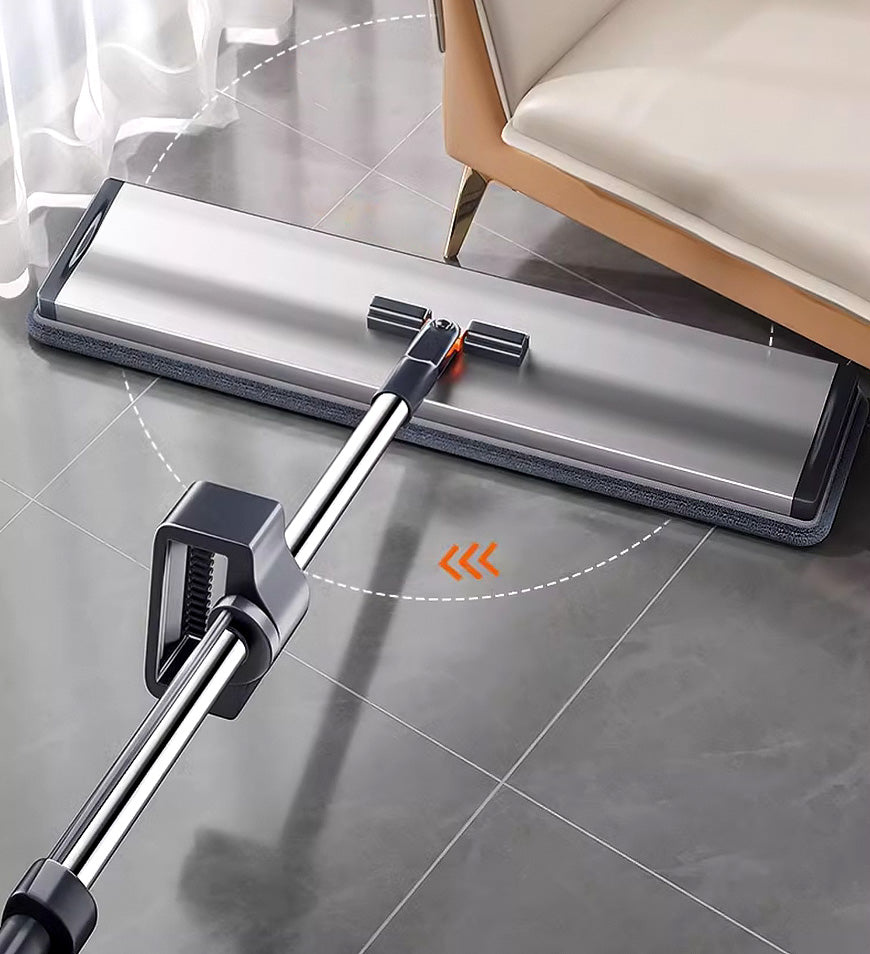 BlushBite® 59 Inch Alloy Flat Mop And Bucket For Home With Extra Refills Z149