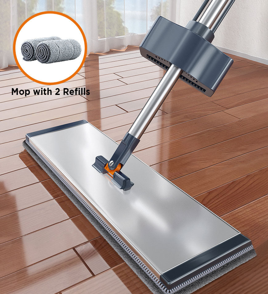 BlushBite® Flat Professional Cotton Mop With 2 Mop Pads Z12