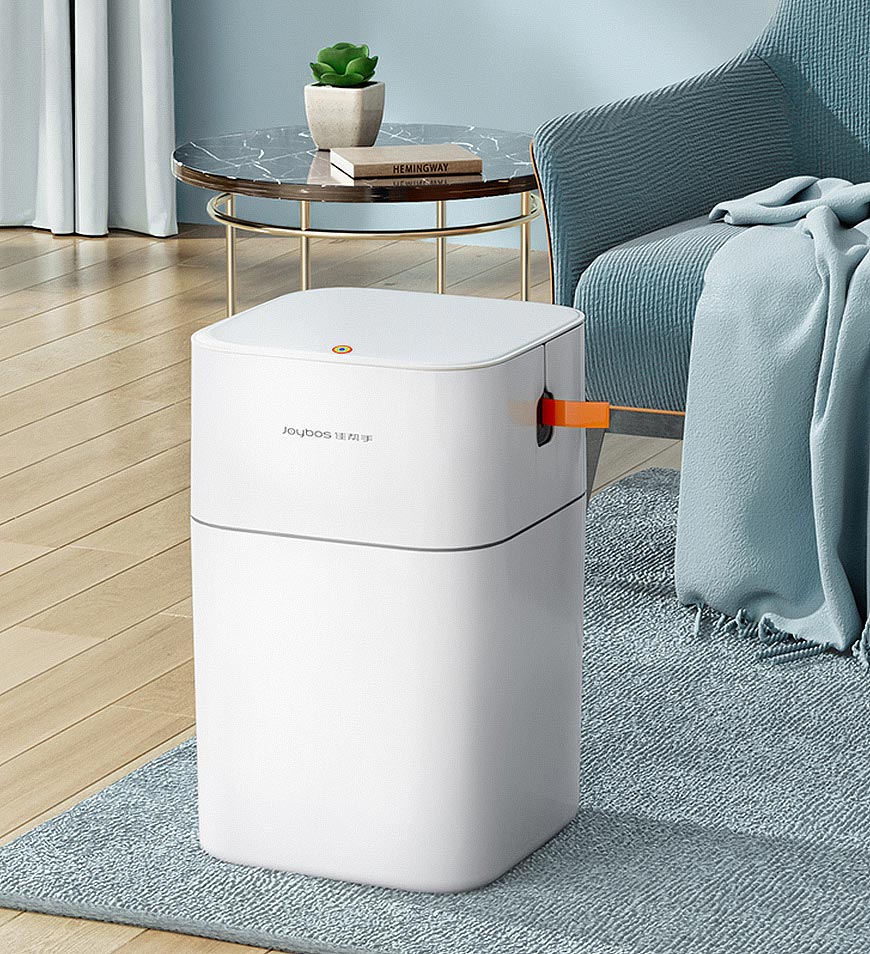 BlushBite® 3.3Gal Press Trash Can With Auto Packaging Z124