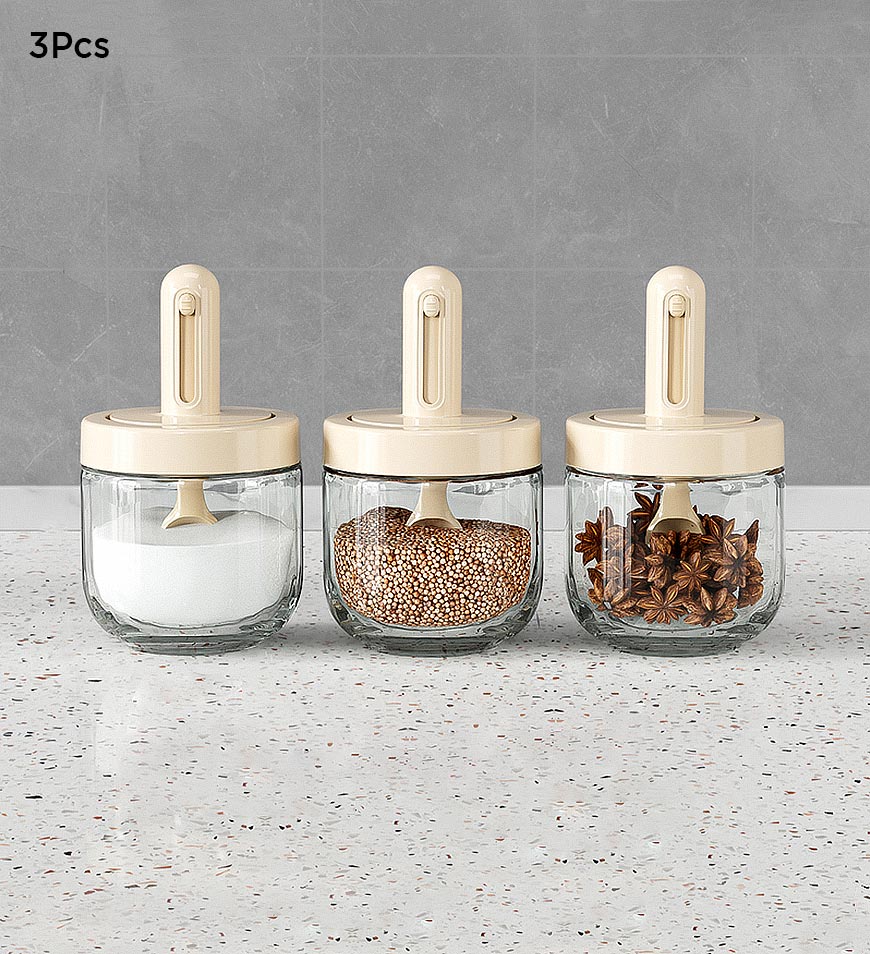 BlushBite® Retractable Bottle-Tight Glass Seasoning Jar F123