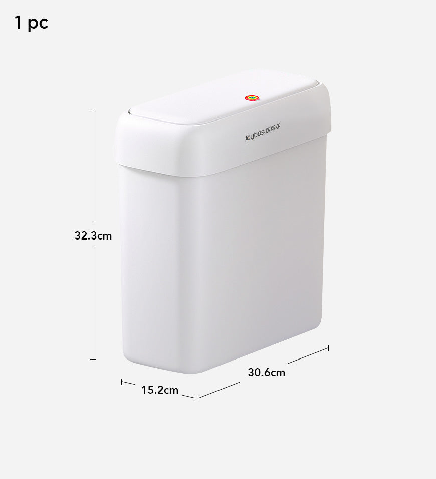 BlushBite® Narrow Bathroom Trash Can with Lid Z39