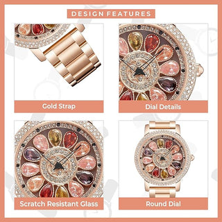 ORSGA® Luxury Diamond Women Watch - Multicolor 360 Degree Rotating Dial