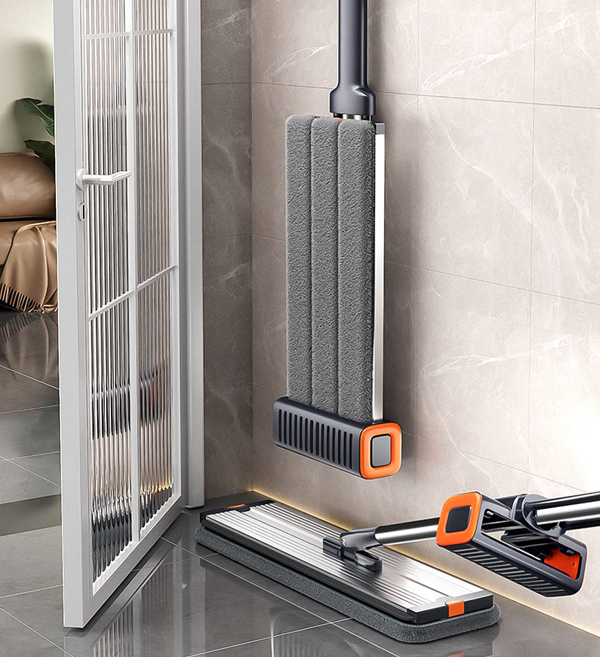 BlushBite® Rotating Large Flat Mop Set With Dewatering Scraper Z147