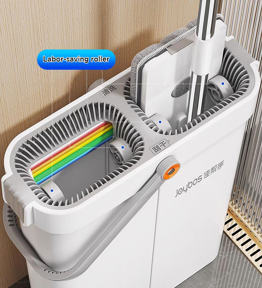 BlushBite® 2 Pcs Large Flat Floor Mop and Bucket Set With Upgrade Wringer Set Z41