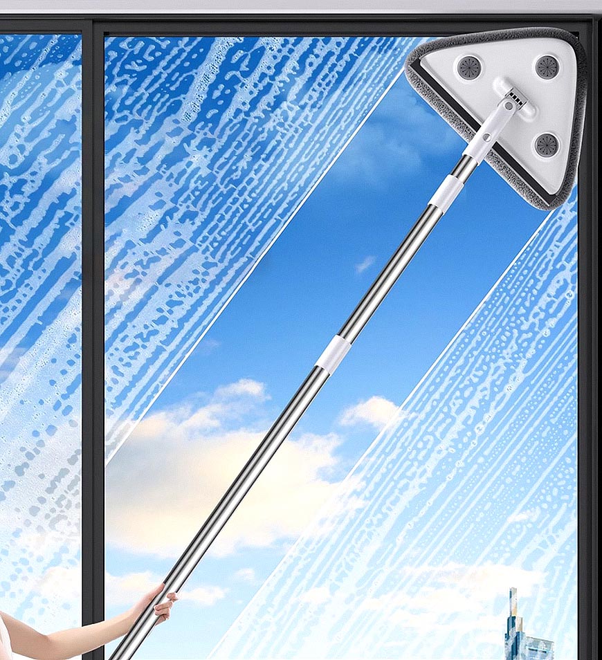 BlushBite® Long Handled Wall Cleaner with Microfiber and Chenille Pad Z138