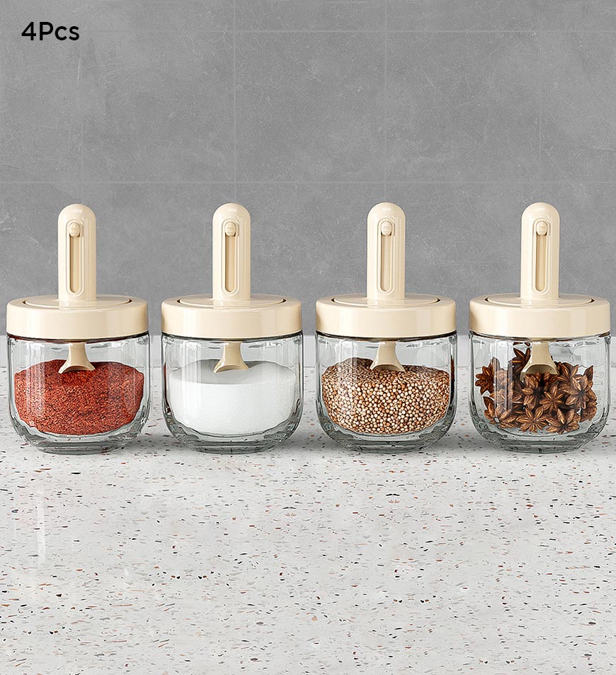 BlushBite® Retractable Bottle-Tight Glass Seasoning Jar F123
